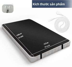 Tấm Thảm Tiếp Đất Cỡ Queen Với Dây Dài 15ft Chất Liệu PU Chống Tĩnh Điện Giúp Ngủ Ngon Hơn Giảm Căng Thẳng Và Giảm Đau