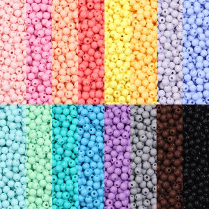 1000pcs/lot 5mm Colorful Round Acrylic Beads Rice Beads Seed Beads Loose Spacer Beads For Jewelry Making DIY Necklace Bracelet