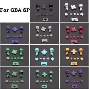 2set For GameBoy Advance SP GBA SP Plastic Full Button Set For GBA SP A B Select Start Power ON/OFF L R Buttons Kit D Pad