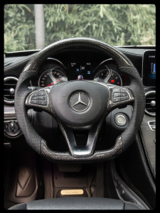 Mercedes-Benz Carbon Fiber Steering Wheel Upgrade for a Class C Class E Class CLA GLK GLC GLE CLS C200 AMG Assembly
