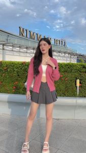 🌈MesubShop🌈เสื้อคลุมตัวยาว ผ้าไหมพรม หนานุ่ม🍃 นางแบบใส่งานจริงนะค่า รุ่น คลุมเนเน่ B-048-1-A