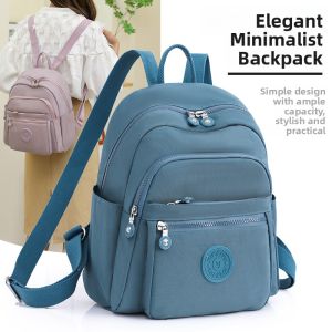 Oxford Fabric Womens Backpack Large Capacity Multi-Pocket Travel Waterproof Commuter Style Soft Handle Inner Patch Pocket