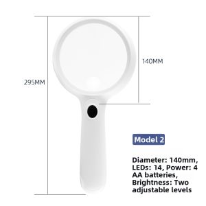 GEXINGYUE | Non-spherical LED Light Reading Repair Magnifier 145mm 30X