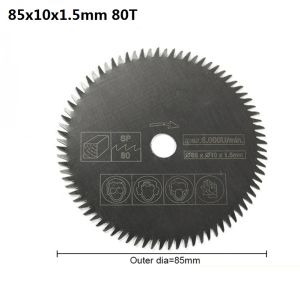 CMCP 85mm Mini Circular Saw Blade 10/15mm 80T Electric Cutting Disc Wood/Metal Cutting Disc Power Tools Accessories