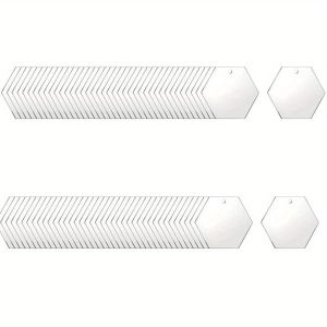 10pcs Acrylic Blanks Transparent Keychain Pendants Includes Circle Heart Square Rectangle Hexagon Shaped Star for DIY Crafts