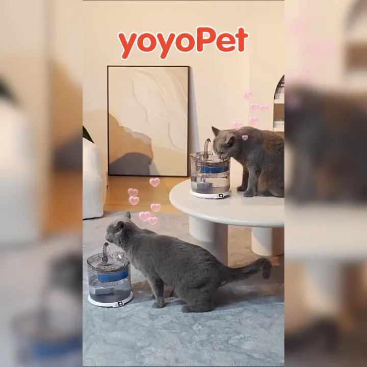 yoyopet น้ำพุแมวอัตโนมัติปรับระดับน้ำได้