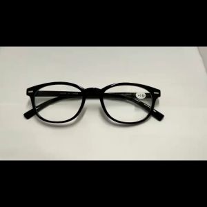 Kacamata Plus Rabun Dekat +1.00 sampai +3.00 Antiradiasi Frame Oval Full Bingkai Warna Hitam Kilap Untuk PRIA WANITA Orangtua Gaya TERBARU KEKINIAN - FREE CASE