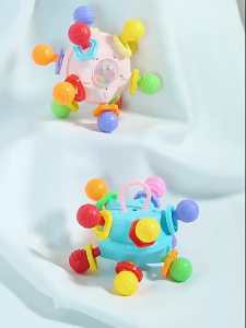 SKISOPGO Newborn Teether Toys Baby Manhattan Ball Sensory Training Toy Rattle Ball