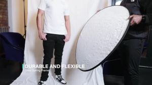 BayanBox  แผ่นสะท้อนแสง 2in1 ขนาด 110 ซม. 80 ซม. 60 ซม. 30 ซม. แบบพกพา สําหรับถ่ายภาพสตูดิโอ