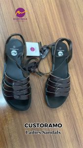 Boardwalk Custoramo Ladies Open Toe T-Strap Sandals In Manmade Leather