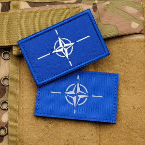 OTAN NATO Cờ Thêu Appliqued Patch 8cmx5cm Chiến Thuật Quân Sự Phụ Kiện Cho Quần Áo Băng Tay Ba Lô Huy Hiệu