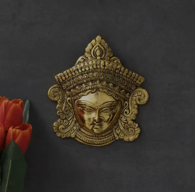 Durgai Amman Face Medium Height 7 Inch home decoration mt258