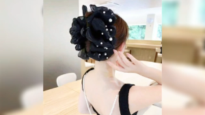 Ladies Cloud Bubble Mesh Double-Sided Large Bow Hair Claw Clip Suitable For Daily Use H906