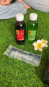 ชุดปุ๋ยน้ำ ABขนาด 250ml.(1:100) + ไซริ้งขนาด10 ml. ผสมสำเร็จพร้อมใช้ สูตรเข้มข้น ปลูกผักไฮโดรโปนิกส์