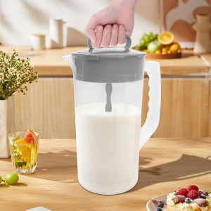 Travel Smoothies Shakes Mixer with Handle Lid Spout Measuring Water Jar Fruit Vegetable Watermelon for Camping Kitchen Home