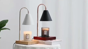 Đèn Đốt Nến Thơm Đế Gỗ Có Thể Điều Chỉnh Nhiệt Độ Đèn Đốt Nến Tạo Không Gian Thư Giãn Cho Gia Đình
