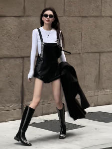 Áo Sơ Mi Cổ Tròn Rộng Rãi Màu Trơn Cho Nữ Bộ Quần Áo Hai Mảnh Thời Trang Xuân Thu Giảm Tuổi Tác Phong Cách Mới