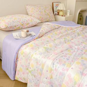 HAOMIAN | Cool and Ice Silk Summer Blanket for Dormitory Thin Summer Cooling Blanket