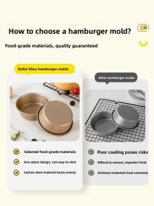 KAULUS | Multi-purpose Cooking Mold Hamburgers Beef Patties Cake Baking Eggs Air Fryer Oven