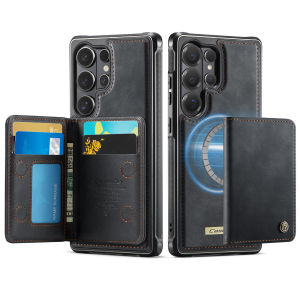 szhaiyu | For Magsafe Magnetic Leather Phone Case for Samsung Galaxy S26 Ultra S25 FE S24 Plus S23 S22 S21 A17 A57 A56 A16 Wallet Cover