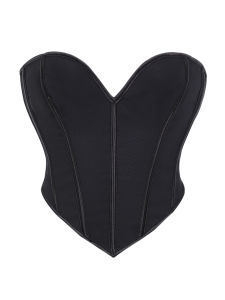 Áo Corset Nữ Không Dây Kiểu Sweetheart Chất Liệu Dệt Trơn Lưng Buộc Dây Kiểu Bustier Ôm Sát Không Mút Gợi Cảm Thích Hợp Đi Club
