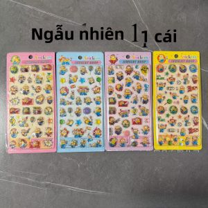 Bandai | Bộ Miếng Dán Pha Lê 3D Minions Bộ Đề Can Tự Làm Cho Vỏ Điện Thoại Laptop Notebook Sổ Lưu Niệm Trang Trí Quà Tặng - Trong Suốt & Sống Động