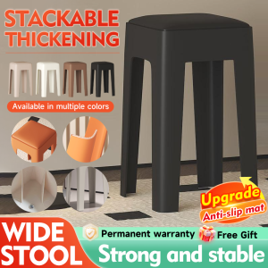 【SG Local Seller】2026 New Stackable Plastic Stool Chair Dining Chair Stool Office Desk Chair Room Study Chair Simple Modern Non-Slip Thickenin Chair 小凳子 餐椅