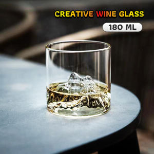 C.N. 180ml Japanese Style Transparent Glass Cup Whisky Wine Heat Resistant Glass Mug