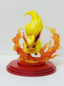 เพื่อนร่วมทางการ์ตูน Pokemon Fire Type Fire Ibuz Desktop Figurine Display Boxed Collectible Model Anime Pet Small Sprite
