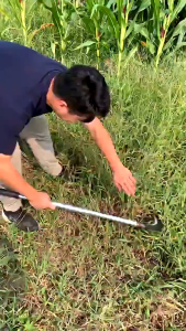 40CM Pemangkas Sabit kapak Ganda Pemangkas Rumput Multifungsi 6722/Sabit Arit Rumput Baja Asli Sabit Kapak Ganda Alat Pemotong Ranting Pohon Alat