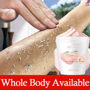 Body Scrub Cream Peach Whitening Exfoliator & Moisturizing 100g