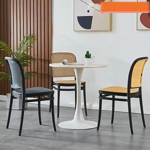 Dining Chair PP Rattan Chair Stackable Outdoor Chair Kerusi Makan Kerusi Plastic Rotan Bangku