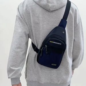 Túi nam đeo chéo 3 ngăn vải oxford kháng nước chống trầy xước túi nam đeo chéo vai ngực có lỗ tai nghe thích hợp phù hợp đi chơi phượt đi du lịch thời trang hàn quốc T252