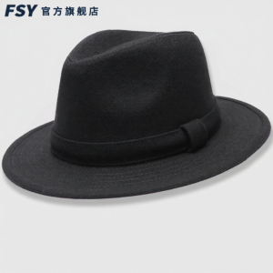 FANSHIYUN | English Gentleman French Retro Autumn Winter Genuine Wool Flat Brim Boater Hat