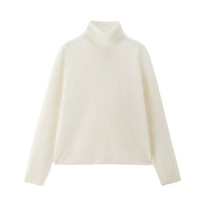 Soft Wool Cashmere Knitted Sweater Womens round Neck Seamless Designer Style Giordano Comfortable Fit Long Sleeve Autumn Winter