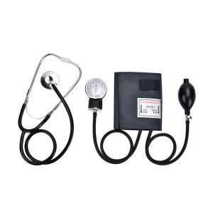 JUSTLANG Manual Blood Pressure Monitor BP Upper Arm Sphygmomanometer  Aneroid Baumanometer Stethoscope with Zipper Bag for Adult