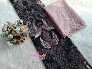 BATIK SET BROKAT SERAGAM BRIDEMAIDS KATUN HALUS WARNA MOCCA CREAM