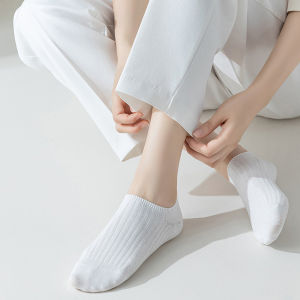 Talao Ladies Socks Cotton Japanese Style Plain Color Breathable and Comfortable Ankle Socks