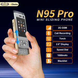 SERVO N95 PRO Slider Mobile Phone 2 SIM Call Recording Speed Dial Magic Voice Video Player Flashlight 2G GSM Feature Cellphones