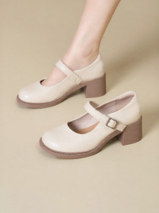 Josiny | New Spring Summer French Style Thick Heel Mary Jane Pumps