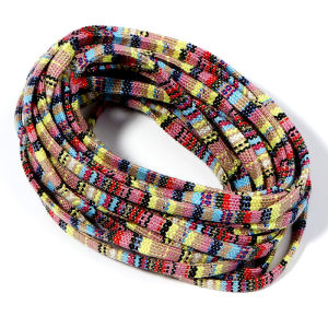 5yards/lot 5mm Ethnic Woven Cotton Covered Core Rope Vintage Fabric String For Handmade Bracelet Macrame Craft Supplies