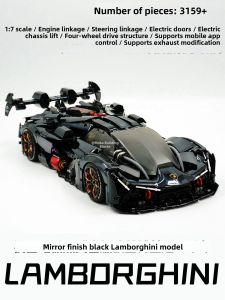 GULY | Black Electroplated Lamborghini Model Car Toy Chassis Raising