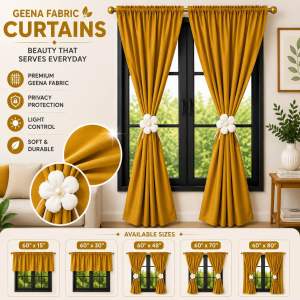 PARES PARES na Kulay ng Kurtina Plain Matgold Non Ring Curtain House & School Decoration - Door Window Shelves Board Divider Barrier even in Vehicles can use to cover from sunlight (from small size curtain to big sizes)