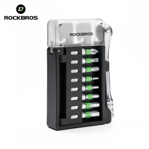【Local Delivery】ROCKBROS Bicycle Ratchet Wrench Repair Kit 8 Bits Convenience Bidirectional Ratchet For MTB Road Bicycle Aluminum Alloy Repair Tool Box Set