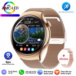 Đồng Hồ Thông Minh Thời Trang Dành Cho Nữ Màn Hình AMOLED HD 1.27 NFC Gọi Bluetooth Chống Nước IP68 Theo Dõi Nhịp Tim & Oxy Máu