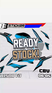 Sticker List Variasi Striping Motor Honda CB150r V3 - Desain Terbaru CBV 06 RACING D