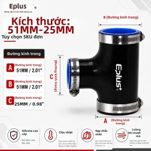 Ống Silicon Đa Năng 3 Ngã Màu Đen Tăng Cường Dùng Cho Ống Dẫn Khí Nạp Turbo Bộ Làm Mát Trung Gian Khớp Nối Gel Silica.