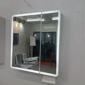 Bathroom Toilet Cabinet Mirror Cabinet Wall Make Up Mirror LED Defogging Smart Mirror Cabinet Storage Bilik Mandi Cermin Gray / White