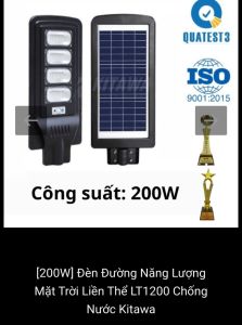 đèn năng lượng mặt trời Kitawa LT1200 200W