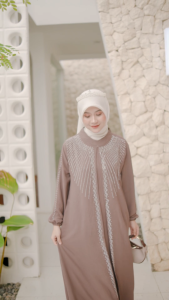 Sabrina Dress Perempuat Terbaru 2025 Gamis Abaya Kondangan Pesta Bahan Crinkle Sutra Apk Swarovski